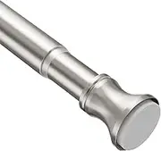 Amazer Spring Tension Shower Curtain Rod, 42-72 Inches Rust-Resistance Shower Curtain Rod Bathroom Rod, Adjustable Shower Curtain Rod No Drill, Nickel