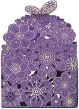 12x Laser Cut Favor Boxes Bigger 6cm Base Wedding Favour Gift Box Party, Easy Assembly, Decorative Design - Ideal for Special Occasions