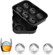Silicone Ice Cube Trays Combo Round Ice Ball Spheres Ice Cube Tray Mold Black