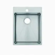 Franke HTS1722-1 17" Single Bowl Drop-In/Undermount Kitchen Sink Steel SATIN