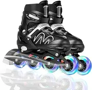 Adjustable Inline Skates for Kids with All Light up Wheels Outdoor Indoor Roller Blades for Girls，Boys ,Teens and Beginners