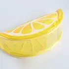 Portable Lemon Makeup Case Transparent Make Up Organizer Bathroom