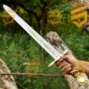 Hand Forged Excalibur Merlin Sword Carbon Steel Viking Sword Sharp Medieval Gift