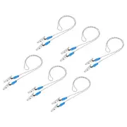 Napkin Chains, 22" 6Pcs Alloy Neck Bib Holder Chain Sun Hat Strap Lanyard, Blue