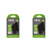 2PK Core Essentials USB-A 5000mAh Power Bank Portable Fast-Charge 10W Black