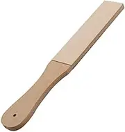 AIMALL Dual-Sided Leather Honing Strop Kit with Polishing Compound – Wooden Handle Razor Sharpener for Knives, Razors, Leather Tools – 11"x1.6" Blade Sharpening Block