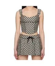 Misbhv Monogram Corset Top S,XS,L,M Nude
