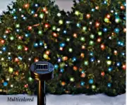 60 Count Solar Powered LED Multi-Colored Christmas Outdoor Garden String Lights