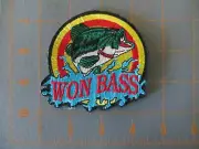 Vintage Mint Fishing Patch - WON BASS - 3 x 3 inch