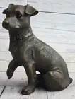 Art Deco Jack Russell Hot Cast Hand Made Museum Quality Bronze Statue Artwork NR