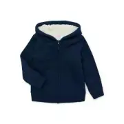 Wonder Nation Boys Kid Tough Zip Hoodie with Faux Shearling Lining, Size XL