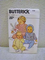 Butterick #6162 Uncut Pattern - Size Large - Infants' Jacket, Vest, and Jumpsuit