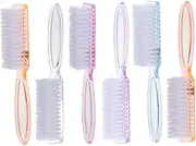WRITWAA 6pcs Nail Dust Brush Long Handle Ergonomic Nail Cleaning Scrub for Manicure for Removing Dust Stains Random Colors Random Color