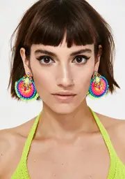 Totally Technicolor Neon Earrings