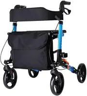 Walker for Seniors Rollator Trolley Walker with Wheel with Seat, Multi-Function Walker, Elderly, Disabled, Injured Patient Multi-Function Walking Aid (Color : Blue) (Blue) Little Surprise