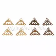 Vintage Decorative Box Edge Brackets Wood Chest Protectors Corner Guard Cover 4X