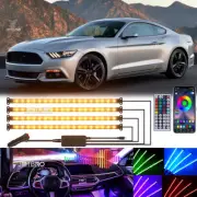 For Ford Mustang GT 72 LED RGB Light Car Interior Floor Decor Ambient Strip Lamp (for: Ford)
