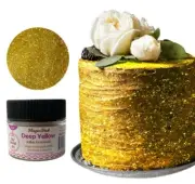 Edible Glitter dust DEEP YELLOW ( 6 grams ) Magic dust , Kosher, Gluten free