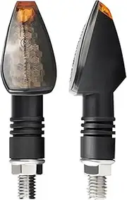 Turn Signal Indicator 14LED Universal M10 Motorcycle Turn Signals Ligt 5000-6000K Amber Light Blinker 12V/24V (Size : 2 PCS)