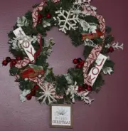 Christmas "old Truck bringing home the tree" 13-20" indoor homemade wreath
