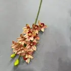Artificial Cymbidium Hookerianum 10 Heads Simulated Vanda Cymbidium Orchid Plant