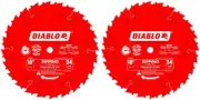 Diablo D1024X 10-Inch 24-Tooth ATB Ripping Saw Blades Bundle (2-Pack)