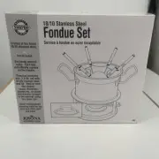 Norpro Krona Stainless Steel Fondue Set - New
