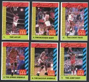 1990 McDonald's Michael Jordan GROUP OF 6 Lay Up Blocked Shot Chest Pass Dribble
