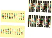 Levemolo Guitar Fretboard Stickers 4pcs Scale Decals Chord Symbols Made of Pvc Fade-resistant Easy to Peel for Beginners