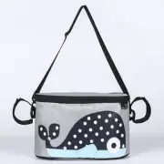 Clip or Strap on Nappy Bag for Stroller/Pram - Whale