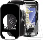 ESACMOT Don't Touch Pattern Case Compatible with Garmin Edge 1000 + [2 Pack] Screen Protector Tempered Glass, Shockproof Case Cover for Garmin Approach G8 (3 inch)