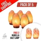 Hand Carved Natural Pink Himalayan Salt Lamp 5 PCs Large Decorative Lamps 2 FREE