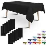 Black Plastic Tablecloth, Disposable Black Table Cloths Plastic 54x108 Inch S...