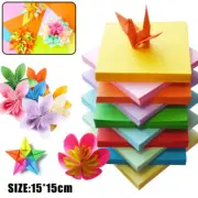 100pcs 15X15CM Square Colored Origami Folding Paper DIY Crafts Tools 10 Color