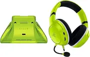 Razer Essential Duo Bundle for Xbox: Kaira X Wired Headset & Universal Quick Charging Stand for Xbox Controllers - Color Matches Official Xbox Series X|S Controllers (Sold Separately) - Electric Volt