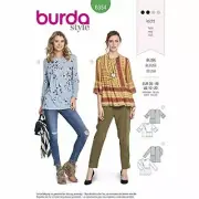 Burda Sewing Pattern B6354 - Misses Blouses Size 10-12-14-16-18-20