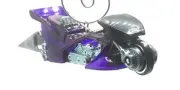 Christmas Ornament for Drag Race Fright Motorcycle Purple