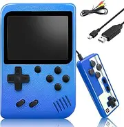 Handheld Game Console-Retro Game Console,3.0-Inch LCD Screen Portable Retro Video Games Console with 500 Classic Games (Blue)