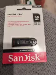 SanDisk Ultra 64GB USB 3.0 Flash Memory Stick Storage Drive Up To 130MB/s read