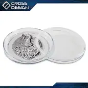 Silver Coin Capsule Long Term Holder For Queen Beasts 10 Oz Dragon 89.2 / 7.16mm