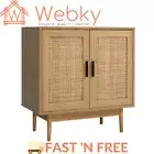 Artiss Wooden Buffet Sideboard Hallway Table w/ Rattan Doors & Adjustable Shelf