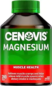 Cenovis Magnesium Tablets 200 - Relieves Muscle Cramps & helps reduce Mild Muscle Spasms, When Dietary Intake Is Inadequate - Supports Bone Health