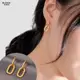 S925銀針耳釘 氣質網紅幾何耳環 百搭簡約耳夾 2022年新款夾式耳環 小巧飾品 耳飾 A38