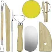 8 Pcs SET Clay Wax Pottery Tool Kit Ceramics Wax Carving Sculpting Molding Tools