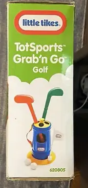 New Little Tikes TotSport Grab N Go Golf Toddler 18 Months+ In & Outdoors Blue