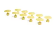 Paintless Dent Repair Glue Puller Tabs (10pc) YELLOW ROUND 34mm Fifty Cent Size