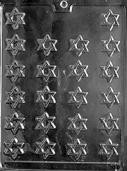 BITE SIZE STAR OF DAVID MINT PIECES R5 mold Chocolate Candy jewish Israeli Flag