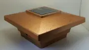 4-pk Solar 4x4 Copper Cap Light With 4 Bright White SMD LED For PVC / Wood Post