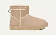 UGG Classic Mini Shearling Braid Boots Dune Gray SZ 9 Women's 1166751