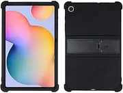 [LANHOMEX] Case for Samsung Galaxy Tab S6 Lite 2024 10.4 inch(Model:SM-P620/SM-P625/SM-P627), Soft Silicone Cover, Shock-Resistant,Cover for Galaxy Tab S6 Lite, Adjustable Bracket.(Black)